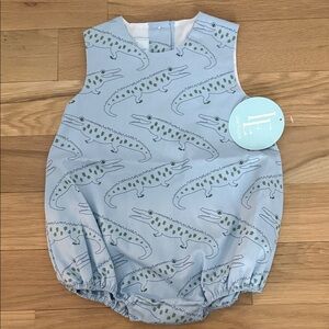 Little English Alligator Print Baby Bubble Size 18 months